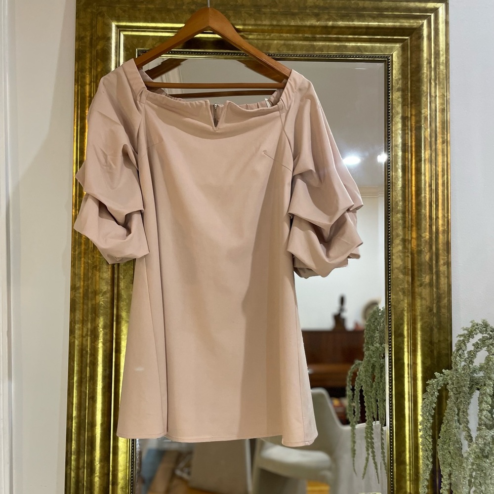 J.O.A Kali Blush Pink Ruffle Sleeve Dress